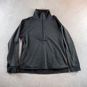 Marine Layer Weekend Sport Mens Medium Quarter Zip Pullover Charcoal Grey 13776